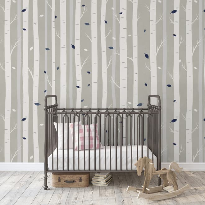 White Tree Branches Wallpaper Mural