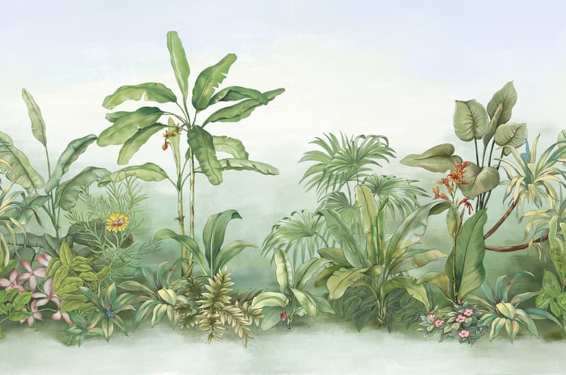 Fototapete Tropischer Regenwald Zeichnung Kunst