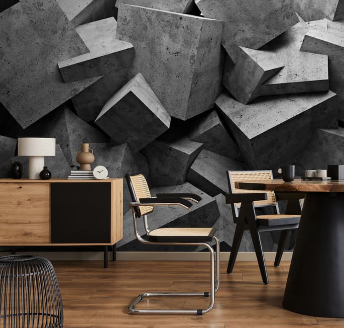 Modern Geometric Shapes Wallpaper Mural
