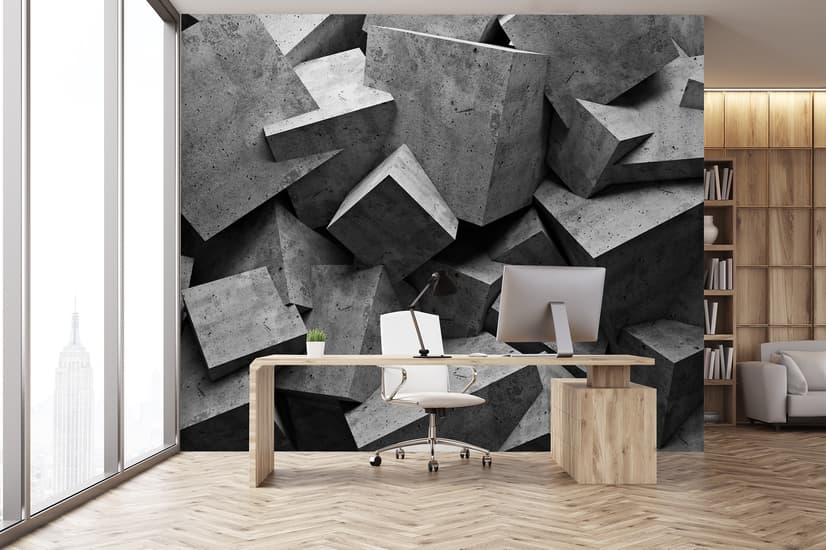 Modern Geometric Shapes Wallpaper Mural