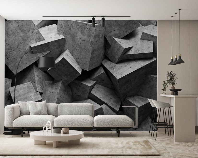 Modern Geometric Shapes Wallpaper Mural
