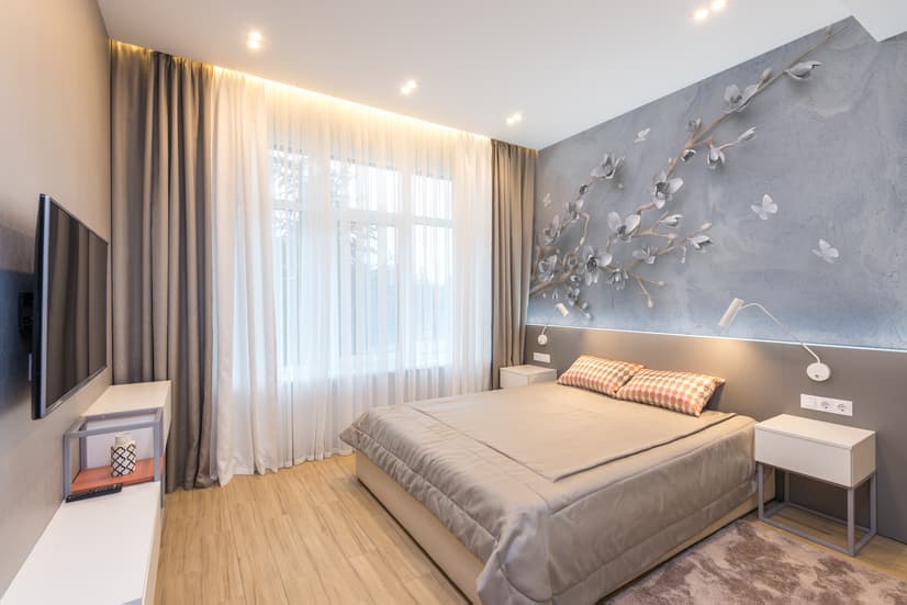 Artistic Magnolia Flowers and Branches Wallpaper Mural