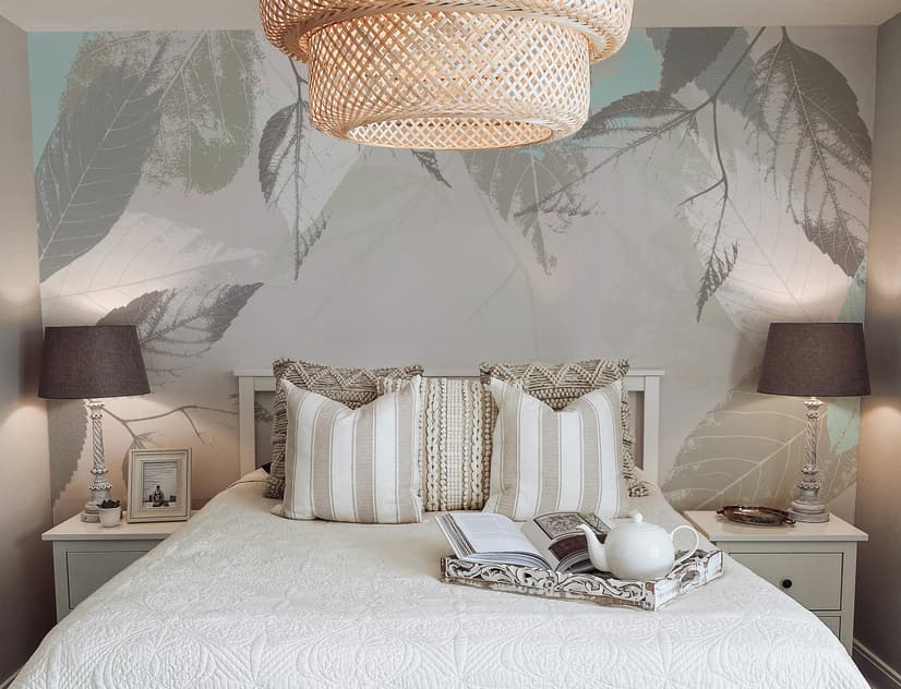 Nordic Leaf Wallpaper Mural