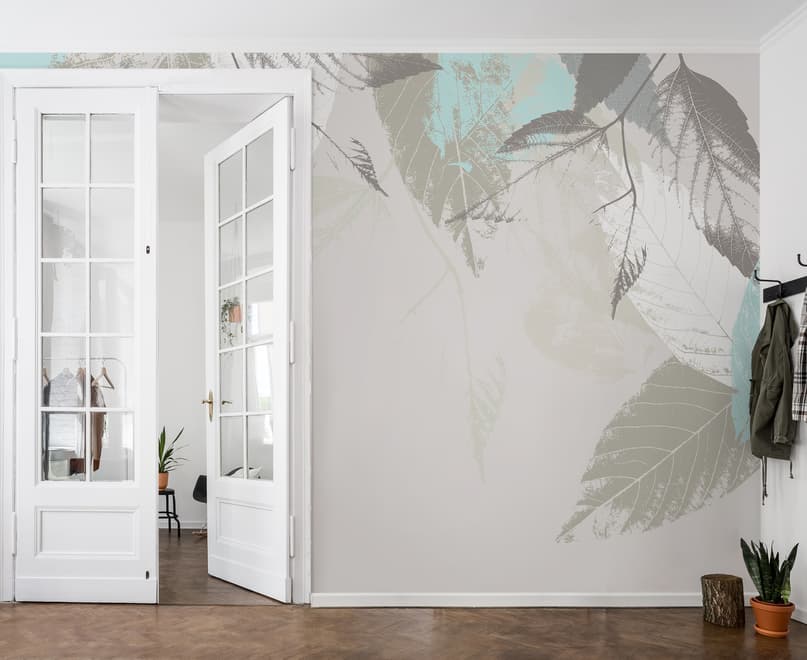 Nordic Leaf Wallpaper Mural