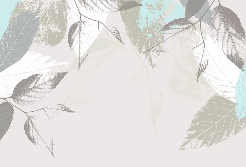 Nordic Leaf Wallpaper Mural
