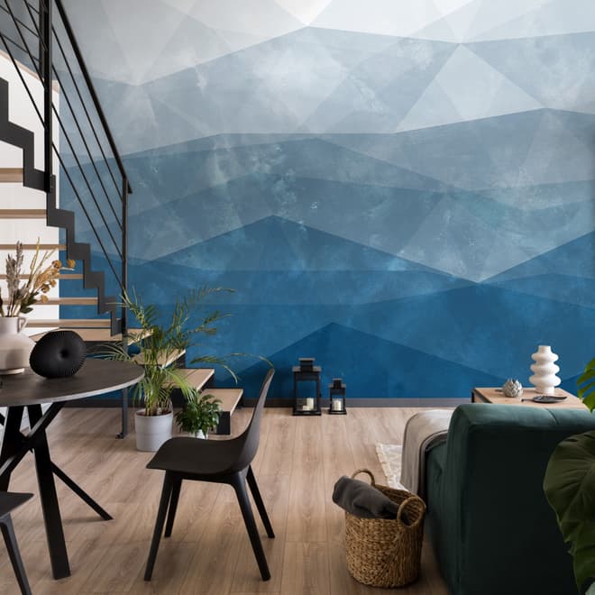 Abstract Geometric Shapes Wallpaper Mural