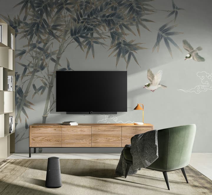Retro Trees and Birds Wallpaper Mural