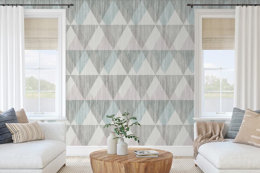 Trigon Geometric Shape Pattern Wallpaper Mural