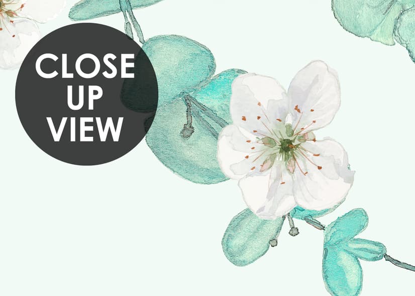 Plum Blossom with Leaves Wallpaper Mural