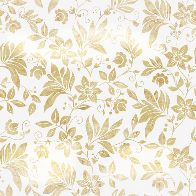 Damask Pattern Floral Art Wallpaper Mural
