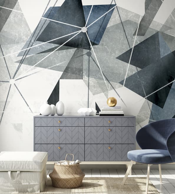 Moderne Geometrische Dreiecks-Fototapete