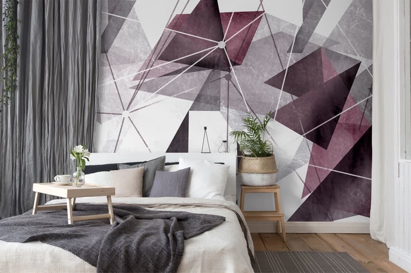 Modern Geometric Triangle Art Wallpaper Mural