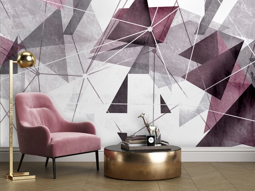 Modern Geometric Triangle Art Wallpaper Mural