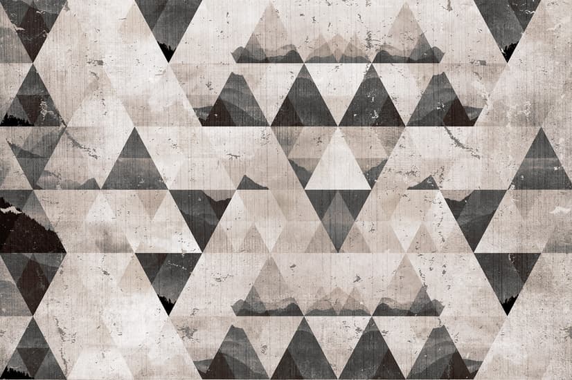 Geometric Dark Trigon Pattern Wallpaper Mural