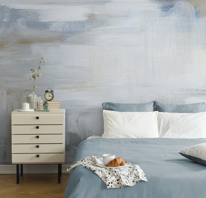 Soft Turquoise Brush Wallpaper Mural