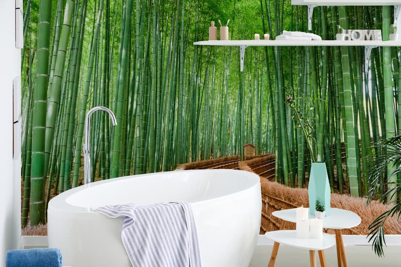 Bamboo Forest Oasis Wallpaper Mural