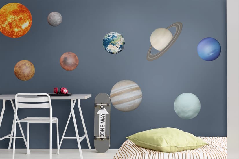 Solar System Sun and Planets Wall Decal Sticker