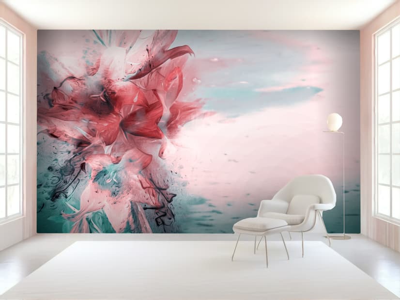 Abstract Lily Wallpaper Mural