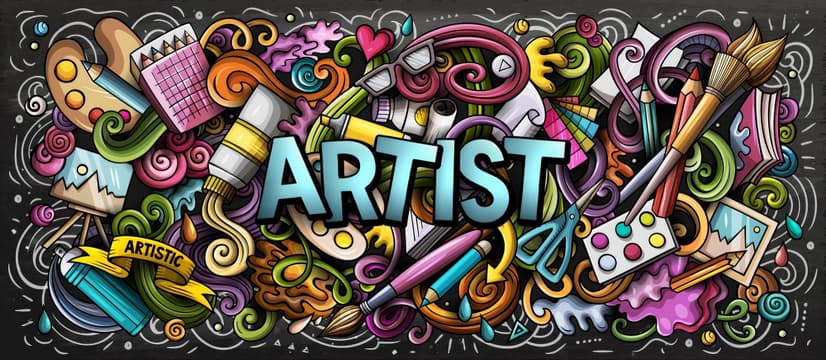 Drawing Graffiti Artist with Colorful Painting Wallpaper Mural