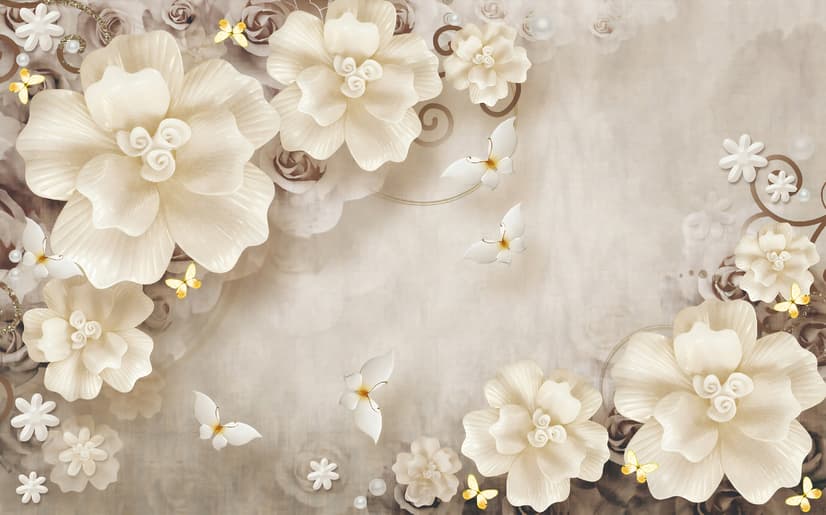Vintage Water Lily Pond Wallpaper Mural
