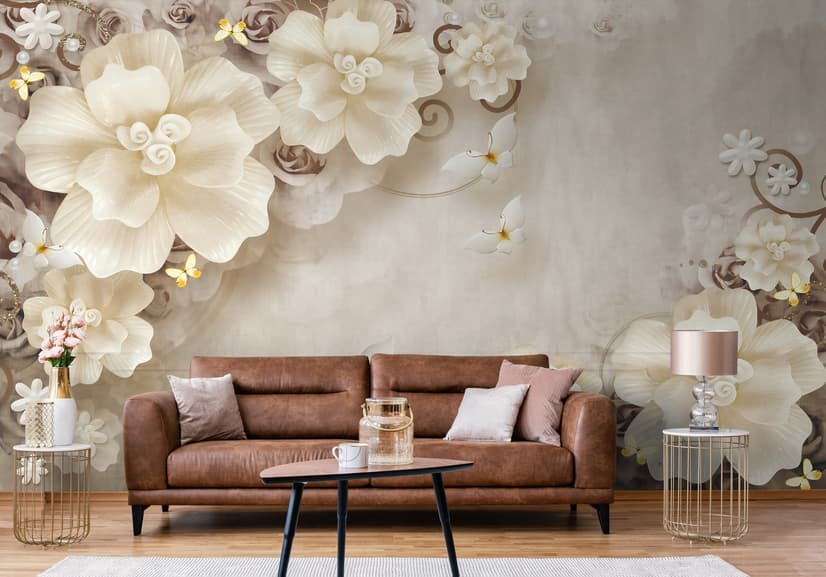 Vintage Water Lily Pond Wallpaper Mural