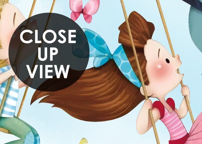 Little Child and Swing Wallpaper Mural