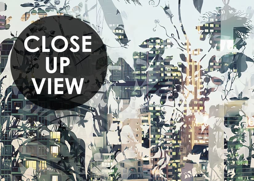 Abstract City Landscape Wallpaper Mural