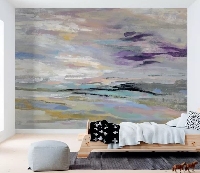Abstract Colorful Brush Wallpaper Mural