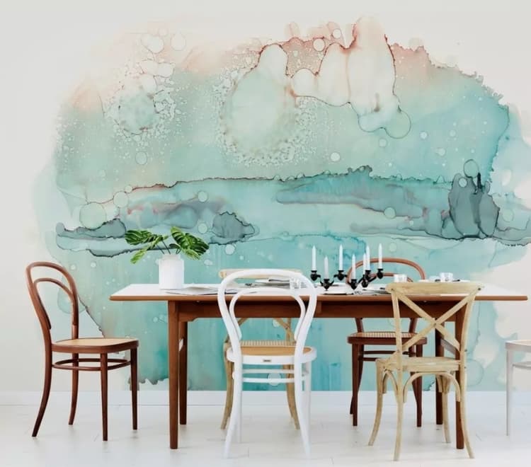 Abstract Splash Art Wallpaper Mural