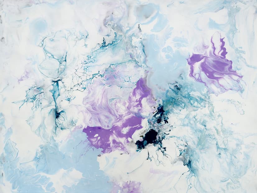 Turquoise Purple Marble Style Brush Wallpaper Mural