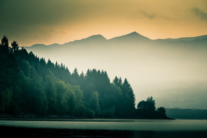 Misty Mountain View Wallpaper Mural