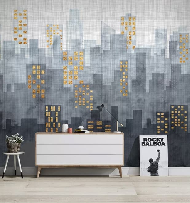 City Silhouette Wallpaper Mural