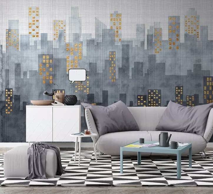 City Silhouette Wallpaper Mural