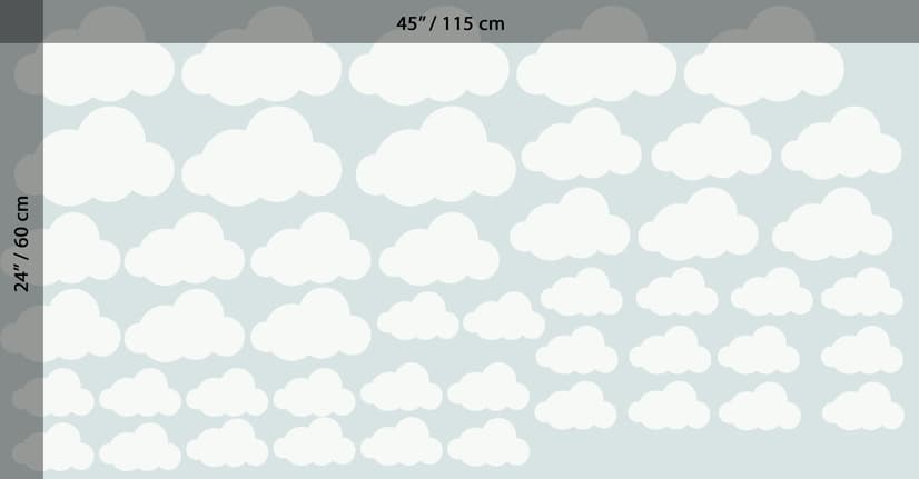 Nursery White Little Cloud Wall Decal Sticker