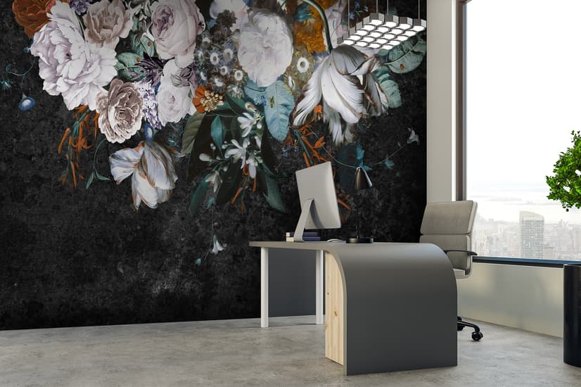 Dutch Floral Bouqet Wallpaper Wallpaper Mural