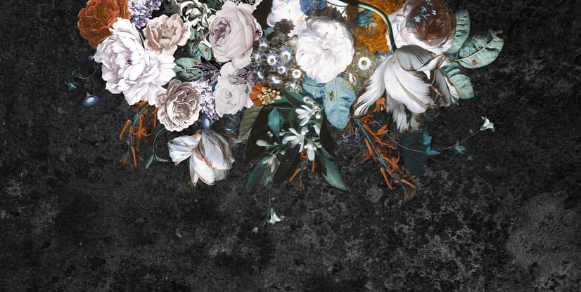 Dutch Floral Bouqet Wallpaper Wallpaper Mural