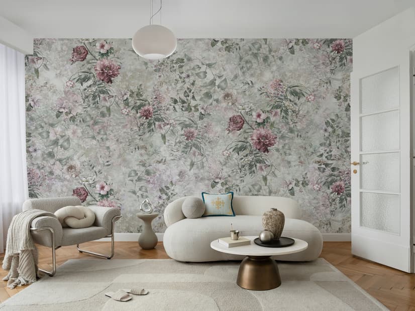 Vintage Floral Wallpaper Mural