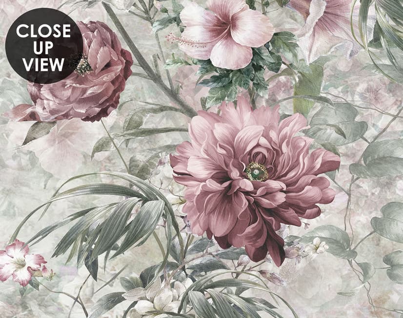 Vintage Floral Wallpaper Mural
