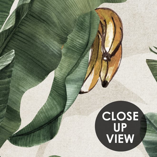 Exotic Banana Leaf Pattern Wallpaper Mural