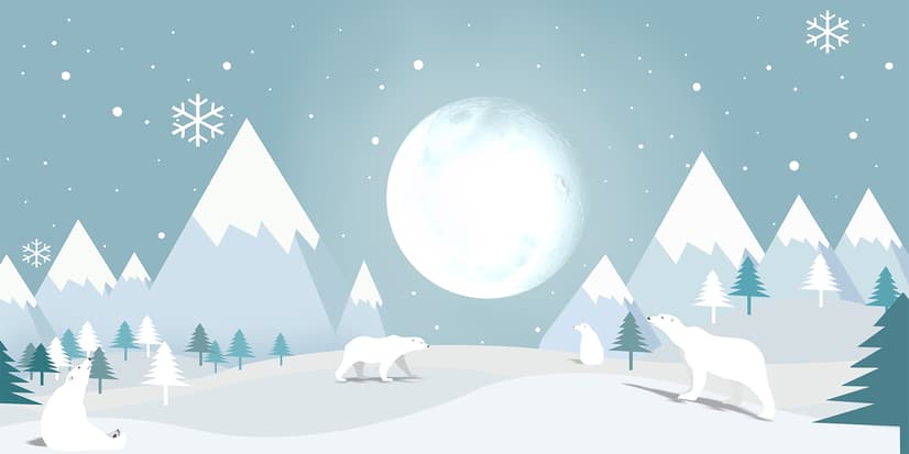 Kids Mountainscape with Bears and Blue Skyscape Wallpaper Mural