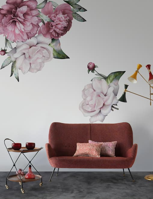 3D Dutch Floral Peony Flower Bouqet Wall Decal Sticker