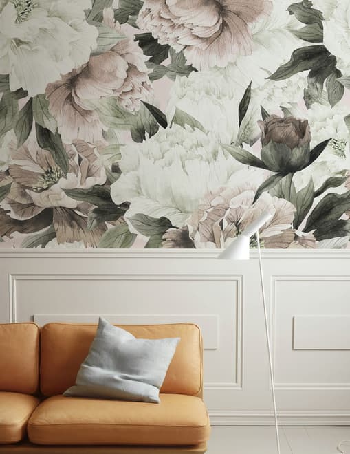 Dutch Pink Peony Floral Wallpaper Mural