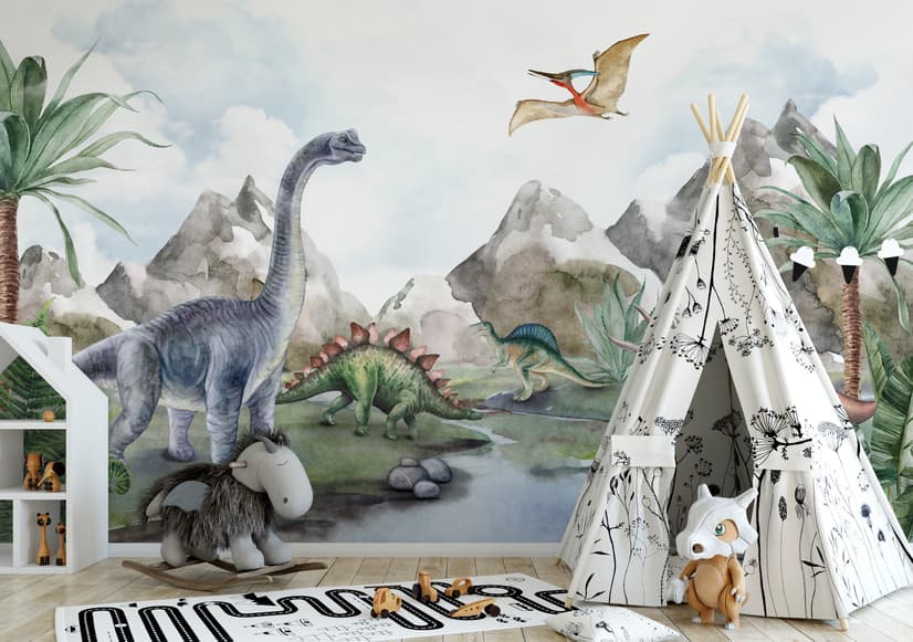 Kids Softs Dinosaur Jurassic World Wallpaper Mural