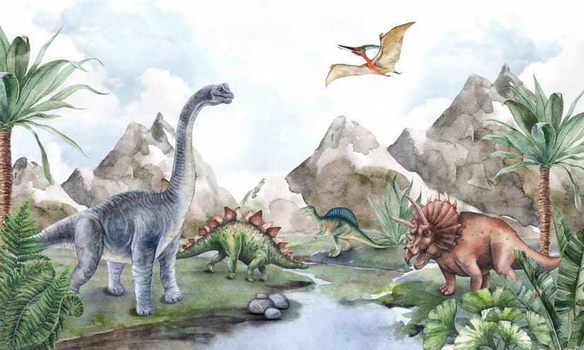 Kids Softs Dinosaur Jurassic World Wallpaper Mural