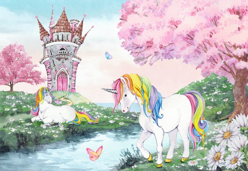 Kids Magical Unicorn Forest Wallpaper Mural