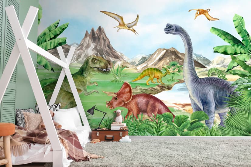 Kids Prehistoric Dinosaur Wallpaper Mural