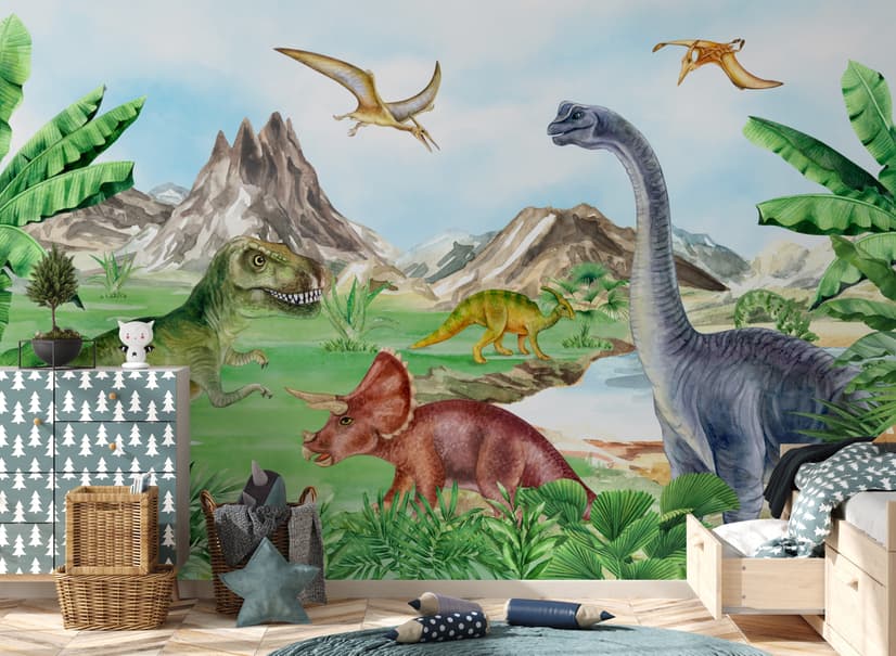 Kids Prehistoric Dinosaur Wallpaper Mural