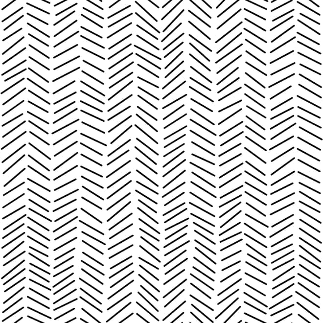 Papier peint panoramique moderne à chevrons, noir et blanc