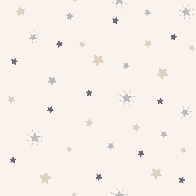 Soft Colorful Shining View Stars for Nursery Wallpaper Mural