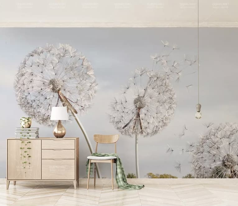 Dandelion Flowers Wallpaper Mural